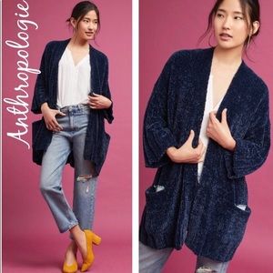 Anthropologie MOTH Chenille Cardigan size Large